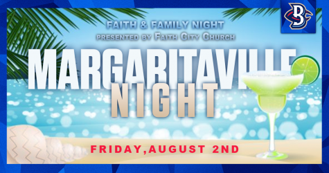 This Friday: Margaritaville Night! Faith and Family Night!