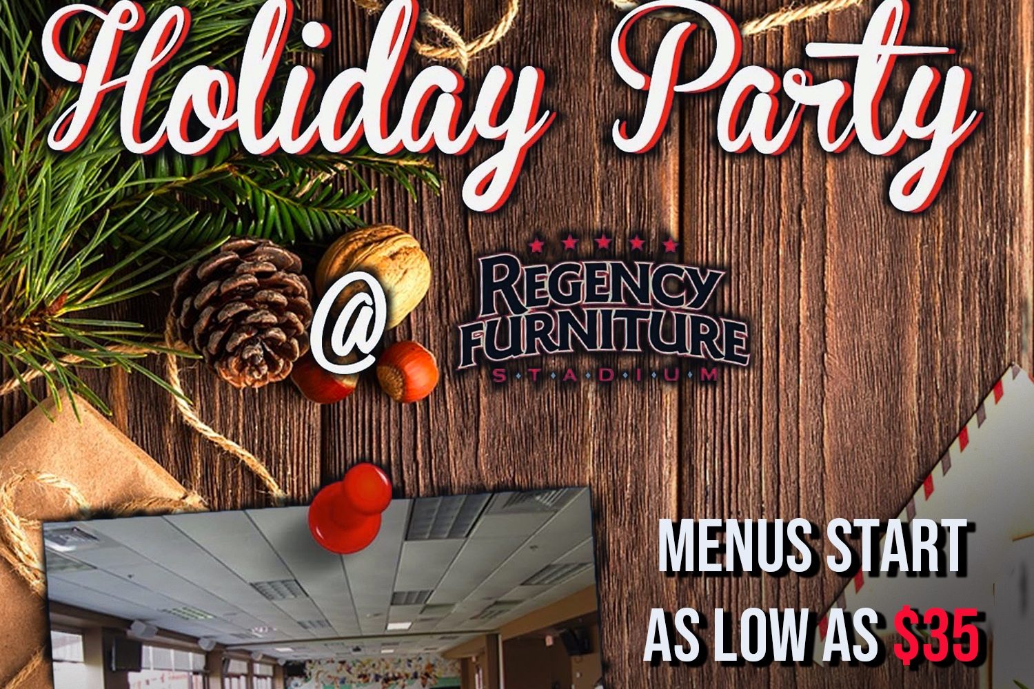 Host Your Holiday Party At Regency Furniture Stadium!